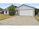 Single-story house with light blue exterior and a white garage door at 1062 Blue Horizon Dr, Deltona, FL 32725