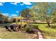 Relaxing backyard patio with seating and shade structure at 1296 W Wellington Dr, Deltona, FL 32725