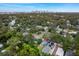 Property's aerial view shows location, near downtown skyline at 1300 E Kaley St, Orlando, FL 32806