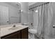 Clean bathroom with a tub shower combo and vanity at 1501 Red Oak Ct, Apopka, FL 32703