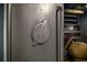 Stylish bedroom door with an Avengers logo, adding a unique touch at 1549 Corolla Ct, Reunion, FL 34747
