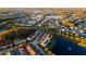 Wide aerial view of the townhome community at 16583 Cedar Crest Dr, Orlando, FL 32828