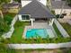 Aerial view of property highlighting the modern pool, landscaped yard, and fenced perimeter at 2510 Amherst Ave, Orlando, FL 32804