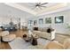 Open-concept living room with hardwood floors, modern furniture and recessed lighting at 2510 Amherst Ave, Orlando, FL 32804