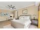 Spacious bedroom with large bed and ensuite bathroom at 2855 S Atlantic Ave # 304, Daytona Beach Shores, FL 32118