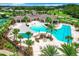 Resort-style pool with expansive deck and clubhouse at 3384 Yellowtop Loop, Clermont, FL 34714