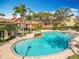 Community pool with a beach-style entry, lush landscaping, and surrounding buildings at 832 Grand Regency Pt # 102, Altamonte Springs, FL 32714