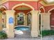 Covered outdoor spa with red columns, archways and tile flooring, close up at 832 Grand Regency Pt # 102, Altamonte Springs, FL 32714