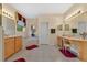 Large bathroom with double vanity, soaking tub, and separate shower at 3683 Half Moon Dr, Orlando, FL 32812