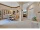 Formal dining room with a large table and wooden hutch at 3683 Half Moon Dr, Orlando, FL 32812