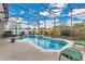 Refreshing screened pool with ample seating at 3683 Half Moon Dr, Orlando, FL 32812