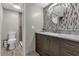 Modern bathroom with a large vanity and walk-in shower at 670 Lake Villas Dr # D, Altamonte Springs, FL 32701