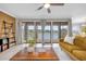 Living room with lake view from sliding glass doors at 670 Lake Villas Dr # D, Altamonte Springs, FL 32701