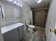 Clean bathroom with a shower and modern vanity at 6845 Pompeii Rd, Orlando, FL 32822