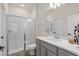 Clean bathroom featuring a walk-in shower and modern vanity at 985 Savannah Palms Blvd, Orlando, FL 32828