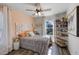 Bedroom with leopard print bedding and a bookshelf at 1101 Atlantic Ave, Fruitland Park, FL 34731