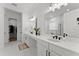 Modern bathroom with double vanity and walk-in shower at 14255 Spring Garden Dr, Winter Garden, FL 34787