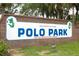 Polo Park entrance sign, 55+ deed restricted community at 214 Covent Garden Ave, Davenport, FL 33897