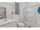 Clean bathroom with tub and shower combo at 2628 Calistoga Ave, Kissimmee, FL 34741