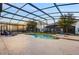 Beautiful backyard featuring a screened-in pool and spa, perfect for relaxing and entertaining guests at 2628 Calistoga Ave, Kissimmee, FL 34741