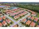 Aerial view of community with houses and pool at 2957 Beach Palm Ave, Kissimmee, FL 34747