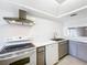 Modern condo kitchen with stainless steel appliances and white backsplash at 5381 Vineland Rd # S, Orlando, FL 32811