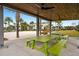 Covered picnic tables with fans for outdoor dining at 9203 Neher St, Orlando, FL 32827