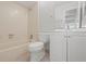 Clean bathroom with a white vanity and bathtub at 1163 Queen Elaine Dr, Casselberry, FL 32707