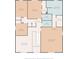 Detailed floor plan showcasing the layout of the bedrooms, bathrooms, and Gathering room at 1633 Corner Meadow Cir, Orlando, FL 32820