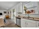 Kitchen sink and dishwasher with view into living room at 2516 Nouveau Way, Kissimmee, FL 34741