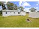 Large backyard with shed and grassy area at 277 Debary Dr, Debary, FL 32713