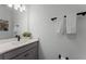Simple bathroom with a single vanity and modern fixtures at 4558 Lions Gate Ave, Clermont, FL 34711