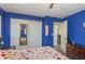 Bedroom with a double bed and mirrored closet doors at 716 Katherine St, South Daytona, FL 32119