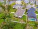 Aerial view showing house, pool, and surrounding neighborhood at 14020 Bradbury Rd, Orlando, FL 32828