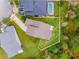 Bird's-eye view of the house and surrounding landscape at 14020 Bradbury Rd, Orlando, FL 32828