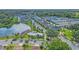 Aerial view of community pool and townhouses at 2102 Gopher Tortoise Ter, Oakland, FL 34787