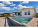 Private pool and patio area at 219 Blue Cypress Dr, Groveland, FL 34736