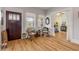 Bright living room with hardwood floors and vintage furniture at 220 Riverview Blvd, Daytona Beach, FL 32118