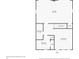 Floorplan of first floor layout with bedroom, bathroom, living room, garage and entry at 6912 S Atlantic Ave, New Smyrna Beach, FL 32169