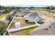 Aerial view of house and backyard with shed at 887 Panical Dr, Apopka, FL 32703