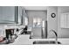 Modern kitchen with stainless steel appliances and white countertops at 1087 Park Ridge Cir, Kissimmee, FL 34746
