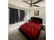 Star Wars themed bedroom with a double bed and dark curtains at 1950 Summer Club Dr # 302, Oviedo, FL 32765