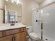 Bathroom with shower, vanity, and toilet at 3013 Cherry Blossom Loop, St Cloud, FL 34771