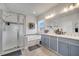 Elegant bathroom with double vanity, soaking tub, and separate shower at 4613 Eureka Ln, Sanford, FL 32773