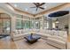 Relaxing Gathering room with large sectional sofa and access to the pool area at 5251 Carson St, St Cloud, FL 34771