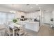 Kitchen and dining area with white cabinets and wood dining table at 7518 Sw 77Th Ave, Ocala, FL 34481