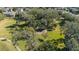 An aerial view of a community park with mature oak trees and playground equipment at 14039 Hampshire Bay Cir, Winter Garden, FL 34787