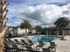 Community pool with lounge chairs and palm trees at 1769 White Feather Loop, Oakland, FL 34787