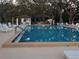 Enjoy a refreshing swim in this community pool featuring a large pool deck, seating, and shade umbrellas at 1960 Pinewood Ln, Mount Dora, FL 32757