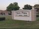 Entrance sign for Dora Pines 55+ Resident Owned community at 1960 Pinewood Ln, Mount Dora, FL 32757